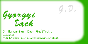 gyorgyi dach business card